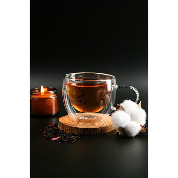 Кружка с двойными стенками Magistro «Дуо.Tea», 200 мл, 12.5×9×7.5 см, стекло, прозрачная