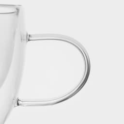 Кружка с двойными стенками Magistro «Дуо.Tea», 200 мл, 12.5×9×7.5 см, стекло, прозрачная