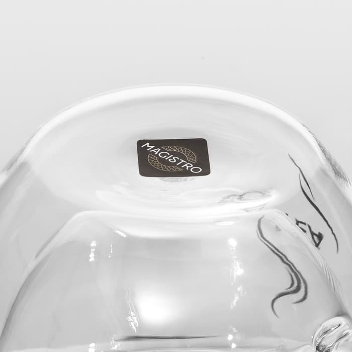 Кружка с двойными стенками Magistro «Дуо.Tea», 200 мл, 12.5×9×7.5 см, стекло, прозрачная