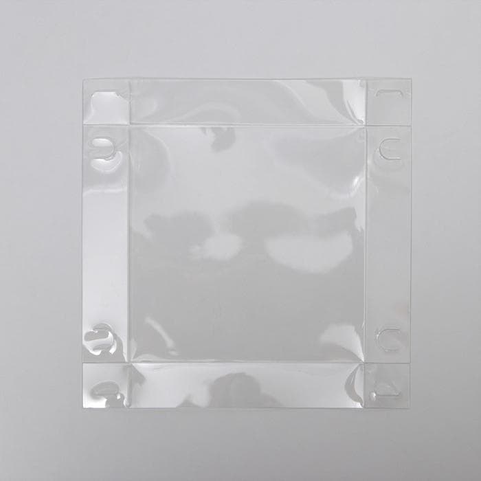 Коробка для кондитерских изделий новогодняя с пластиковой крышкой «С Новым годом», 15×15×3 см