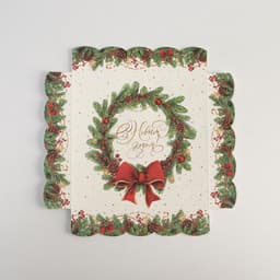 Коробка для кондитерских изделий новогодняя с пластиковой крышкой «С Новым годом», 15×15×3 см