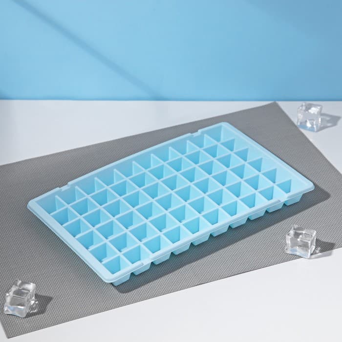Форма для льда Доляна, 29×17.5×2.5 см, 60 ячеек, МИКС