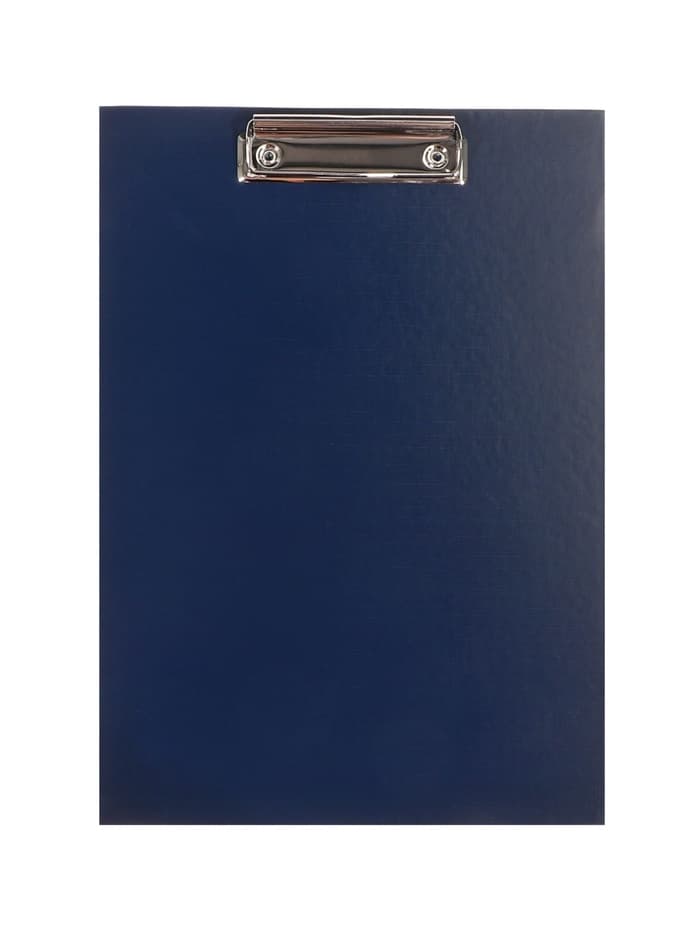 Планшет с зажимом А4, 2 мм, Calligrata прочный, картон/бумвинил, тёмно-синий (клипборд)