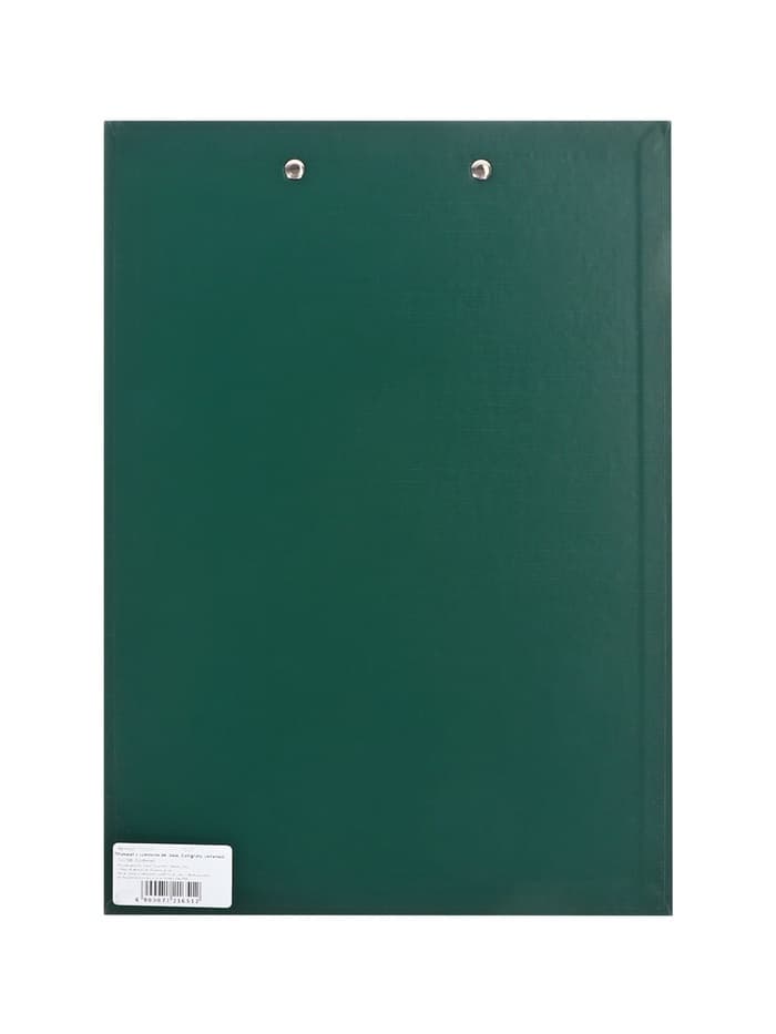Планшет с зажимом А4, 2 мм, Calligrata прочный, картон/бумвинил, зеленый (клипборд)