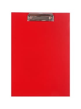 Планшет с зажимом А4, 2 мм, Calligrata прочный, картон/бумвинил, красный (клипборд)