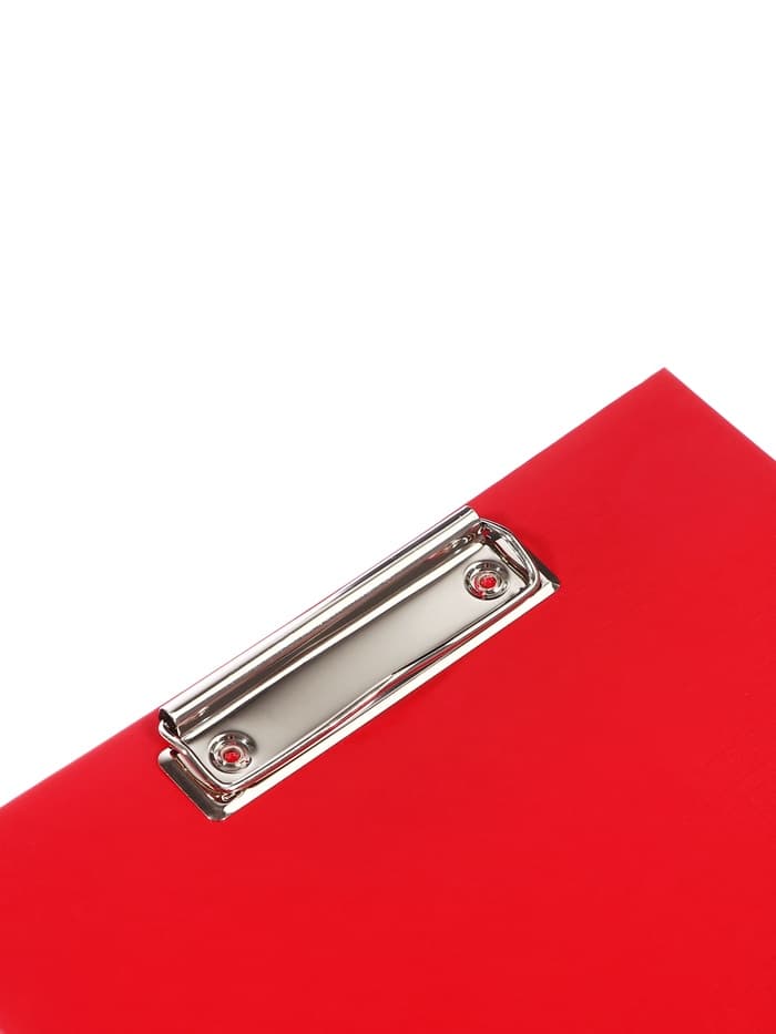 Планшет с зажимом А4, 2 мм, Calligrata прочный, картон/бумвинил, красный (клипборд)