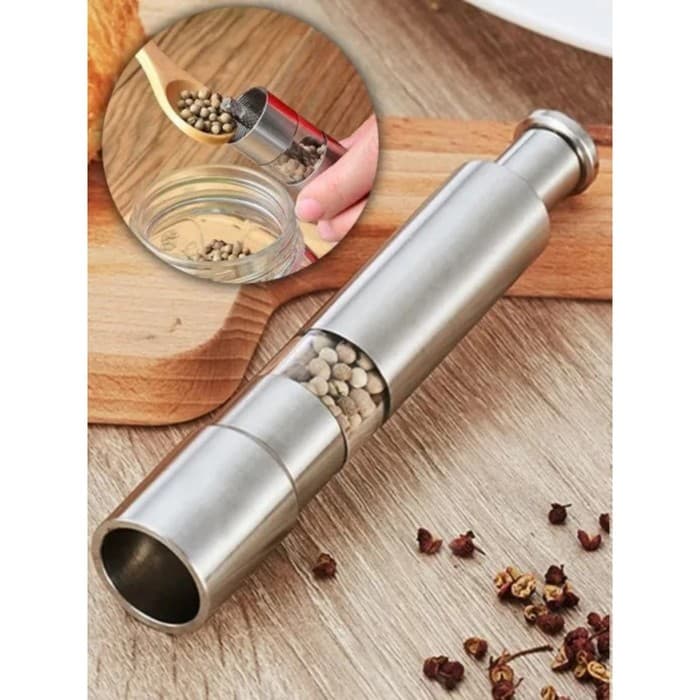Мельница для специй «Элит», 15×2.5 см, металлический механизм, серебристая