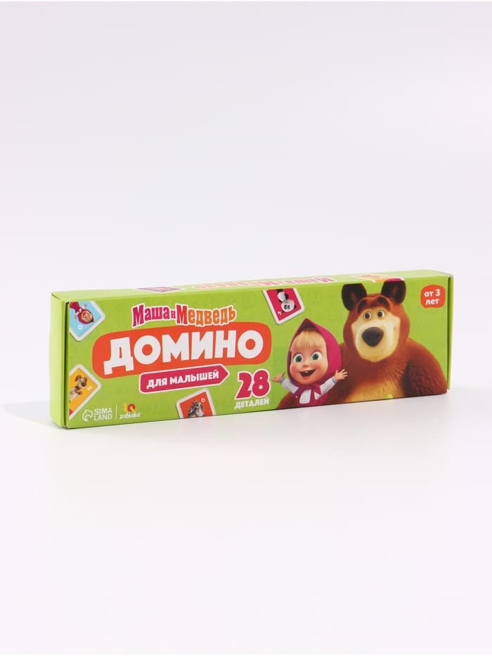 Домино «Маша и Медведь», 28 деталей