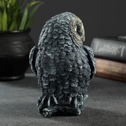 Фигурка гипс «Сова на пеньке», серо-голубой, 10×9×14.5 см, МИКС