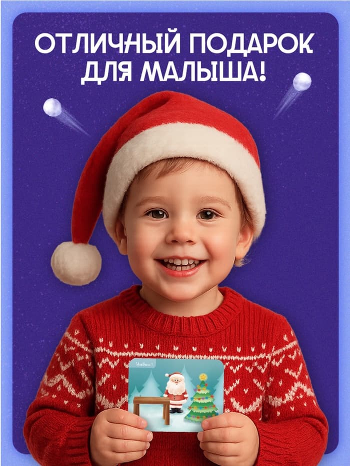 Развивающий набор «Пространственное мышление. Новогодние задания», 20 заданий, 3+