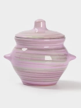 Горшочек для запекания Борисовская керамика «Лаванда», 500 мл, 10×10.5 см, сиреневый