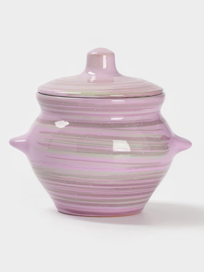 Горшочек для запекания Борисовская керамика «Лаванда», 500 мл, 10×10.5 см, сиреневый