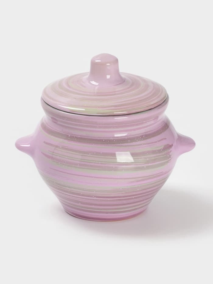 Горшочек для запекания Борисовская керамика «Лаванда», 500 мл, 10×10.5 см, сиреневый