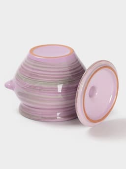 Горшочек для запекания Борисовская керамика «Лаванда», 500 мл, 10×10.5 см, сиреневый