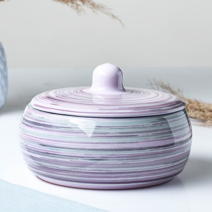 Набор для холодца Борисовская керамика «Лаванда», 900 мл, 16.5×23 см, сиреневый