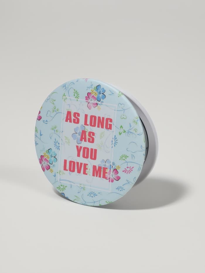 Зеркало складное «Надписи», d=7.5 см, рисунок МИКС