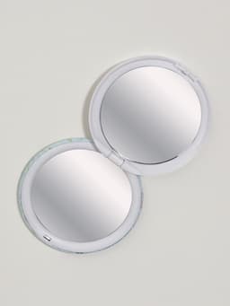 Зеркало складное «Надписи», d=7.5 см, рисунок МИКС