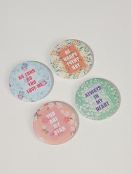 Зеркало складное «Надписи», d=7.5 см, рисунок МИКС