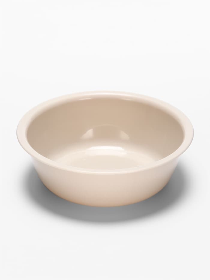 Миска двойная для животных «Мур-мяу», 300 мл, на подставке, пластик, бежевая