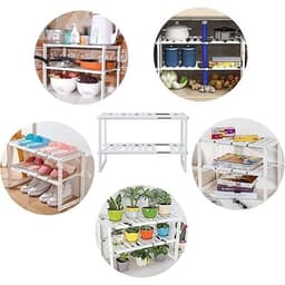 Полка под раковину раздвижная, 26×50(70)×38 см, белая