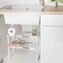 Полка под раковину раздвижная, 26×50(70)×38 см, белая