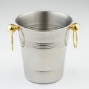 Ведро для льда «Классик», 2.1 л, 20.5×16×17.5 см, золотые ручки, нержавеющая 201 сталь