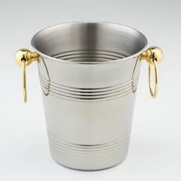 Ведро для льда «Классик», 2.1 л, 20.5×16×17.5 см, золотые ручки, нержавеющая 201 сталь