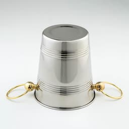 Ведро для льда «Классик», 2.1 л, 20.5×16×17.5 см, золотые ручки, нержавеющая 201 сталь