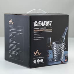 Ведро для льда «Чеканный», 5.2 л, 25×20×20.5 см, нержавеющая 201 сталь