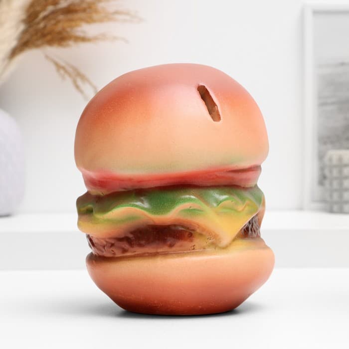 Копилка для денег «Гамбургер», гипс, 17 см