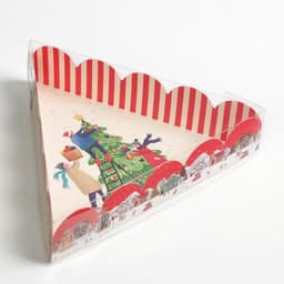 Коробка для кондитерских изделий новогодняя с пластиковой крышкой Friends, 18×18×4 см