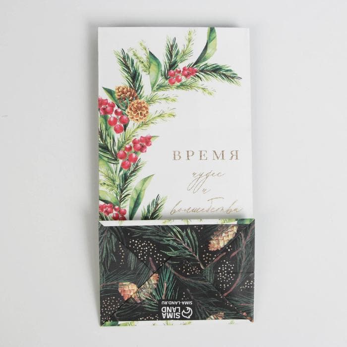 Пакет без ручек новогодний «Время волшебства», 10×19.5×7 см
