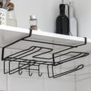 Держатель для кухонных принадлежностей подвесной Доляна, 28.5×25.5×16 см, чёрный