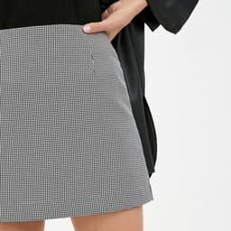 Юбка мини женская MIST, размер 48, чёрная, белая