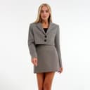 Пиджак женский укороченный MIST, размер 48, коричневый