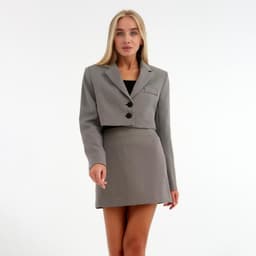 Пиджак женский укороченный MIST, размер 48, коричневый