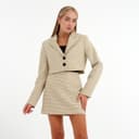 Пиджак женский укороченный MIST, размер 46, бежевый