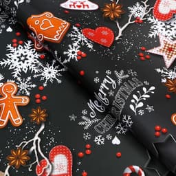 Бумага упаковочная новогодняя глянцевая «Первый снег», 70×100 см, 1 лист