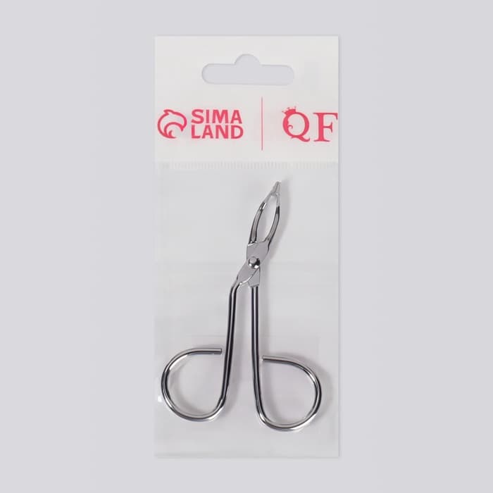 Пинцет в форме ножниц, изогнутый, 8 см