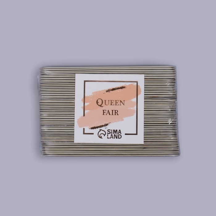 Пилка - наждак «Классика», на деревянной основе, прямая, 240 грит, 10 см, фасовка 50 шт., чёрная