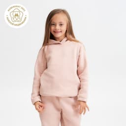 Худи для девочки MINAKU: Basic Line KIDS, цвет пудровый, рост 104 см