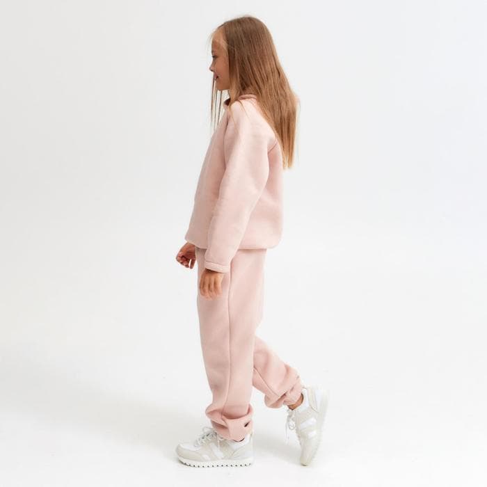 Худи для девочки MINAKU: Basic Line KIDS, цвет пудровый, рост 104 см