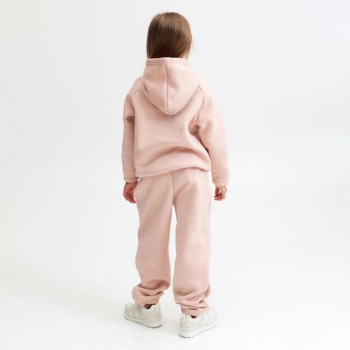 Худи для девочки MINAKU: Basic Line KIDS, цвет пудровый, рост 104 см