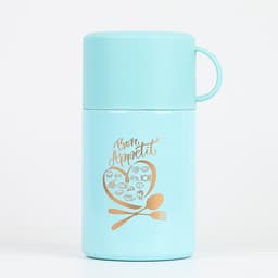 Термос для еды Мастер К, 550 мл, 17×11 см, нержавеющая сталь, голубой