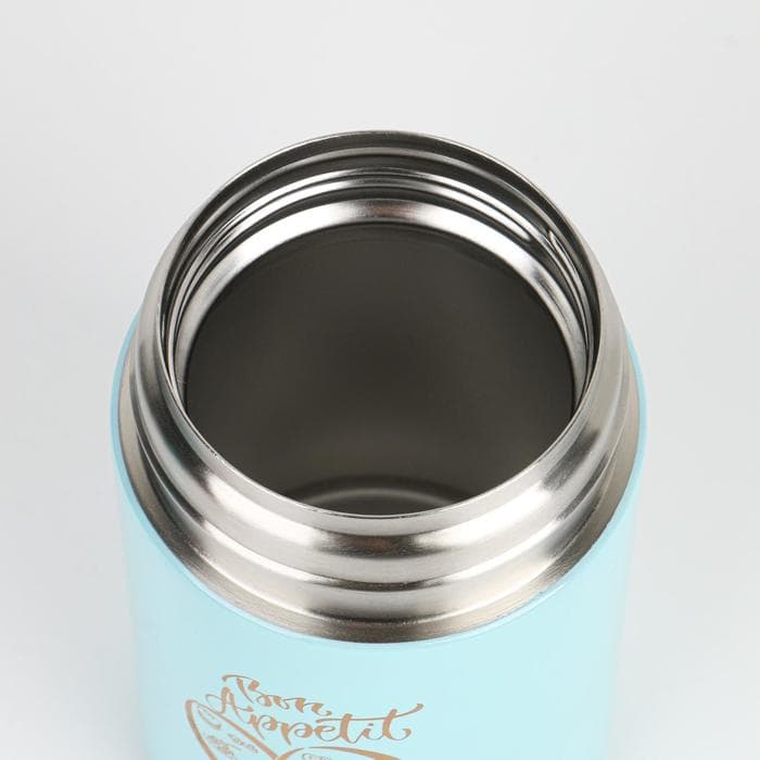 Термос для еды Мастер К, 550 мл, 17×11 см, нержавеющая сталь, голубой