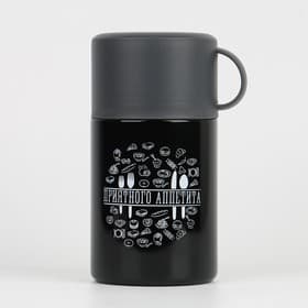 Термос для еды Мастер К «Приятного аппетита», 550 мл, 17×11 см, чёрный