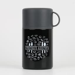 Термос для еды Мастер К «Приятного аппетита», 550 мл, 17×11 см, чёрный