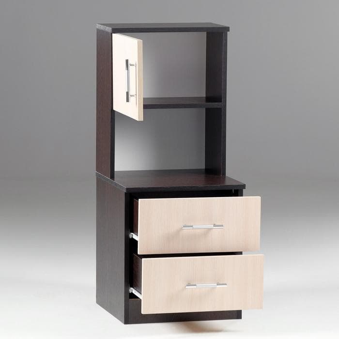 Тумба прикроватная «Аура», 950×400×415 мм, цвет венге/дуб молочный