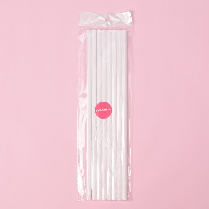 Палочки - дюбели для кондитерских изделий Доляна, d=0.7 см, 30 см, набор 8 шт., пластик, белые
