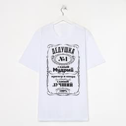 Футболка мужская KAFTAN «Лучший дед» р. 48, белая